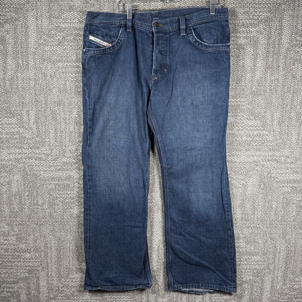 Vintage Diesel Tyel Jeans Mens 36x30 Bootcut Button Fly Italy Distress Y2K Relax - Picture 10 of 11